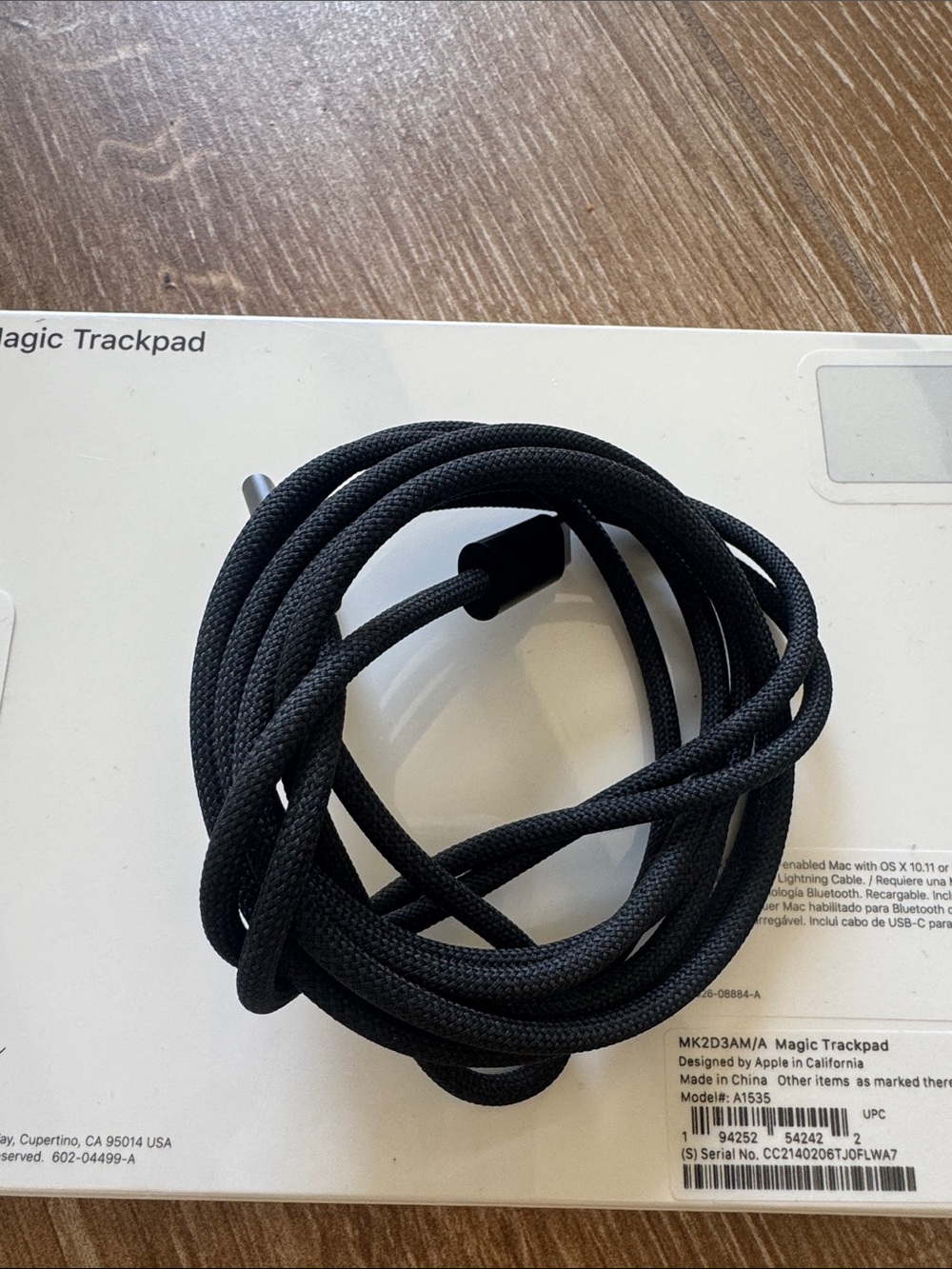 Apple USB-C to MagSafe 3 Cable in black. MacBook charger